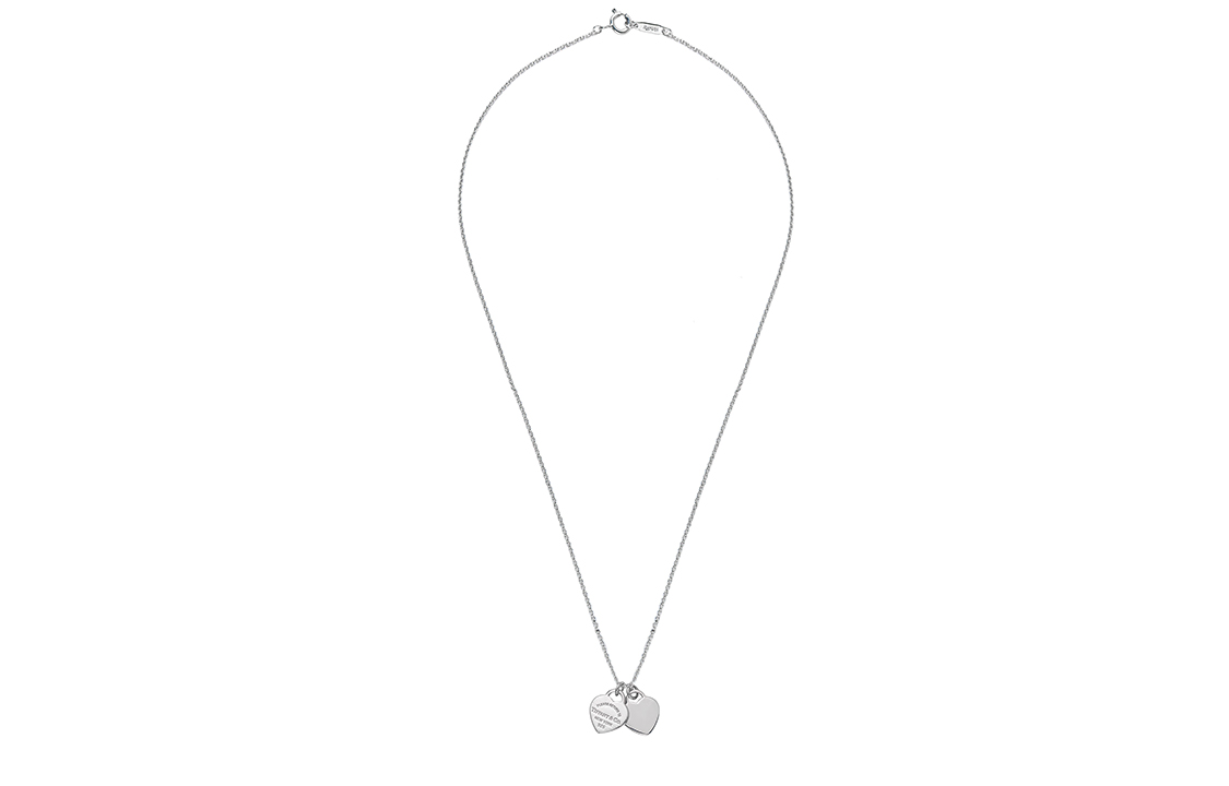 (Women) TIFFANY & CO. Return to Tiffany Mini Double Heart Pendant Necklace Silver 925. 22309307 圖 4