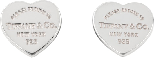 (Women) TIFFANY & CO. Return To Tiffany Mini Heart 925 Silver Earrings Silver 23900564 (Women) TIFFANY & CO. Return To Tiffany Mini Heart 925 Silver Earrings Silver 23900564