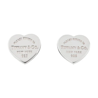 (Women) TIFFANY & CO. Return To Tiffany Mini Heart 925 Silver Earrings Silver 23900564