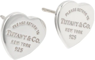 Shop (W) TIFFANY & CO. Return To Tiffany 迷你心形925純銀耳環 銀色 23900564