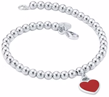 (Women) Tiffany & Co. Return to Tiffany Red Enamel Heart 925 Silver Bracelet for Women. GRP10189 (Women) Tiffany & Co. Return to Tiffany Red Enamel Heart 925 Silver Bracelet for Women. GRP10189