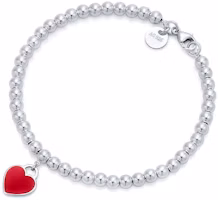 (Women) TIFFANY & CO. Return to Tiffany Red Heart Enamel 925 Silver Bracelet for Women 61941797 (Women) TIFFANY & CO. Return to Tiffany Red Heart Enamel 925 Silver Bracelet for Women 61941797