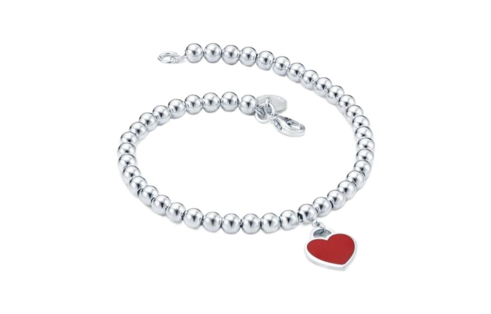 (Women) TIFFANY & CO. Return to Tiffany Red Heart Enamel 925 Silver Bracelet for Women 61941797 圖 4