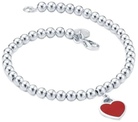 (W) TIFFANY & CO. Gelang Wanita Return to Tiffany Hati Merah Perak 925 Enamel. 61941797 Shop (W) TIFFANY & CO. Gelang Wanita Return to Tiffany Hati Merah Perak 925 Enamel. 61941797