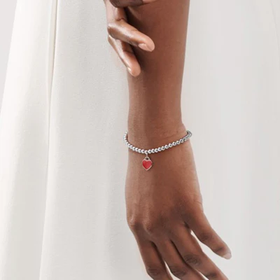 (W) TIFFANY & CO. Gelang Wanita Return to Tiffany Hati Merah Perak 925 Enamel. 61941797 Details for (W) TIFFANY & CO. Gelang Wanita Return to Tiffany Hati Merah Perak 925 Enamel. 61941797
