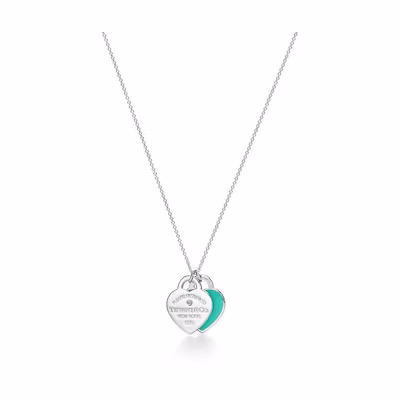 (Women) Tiffany & Co. Return to Tiffany Silver Diamond Enamel Pendant Necklace 70951568