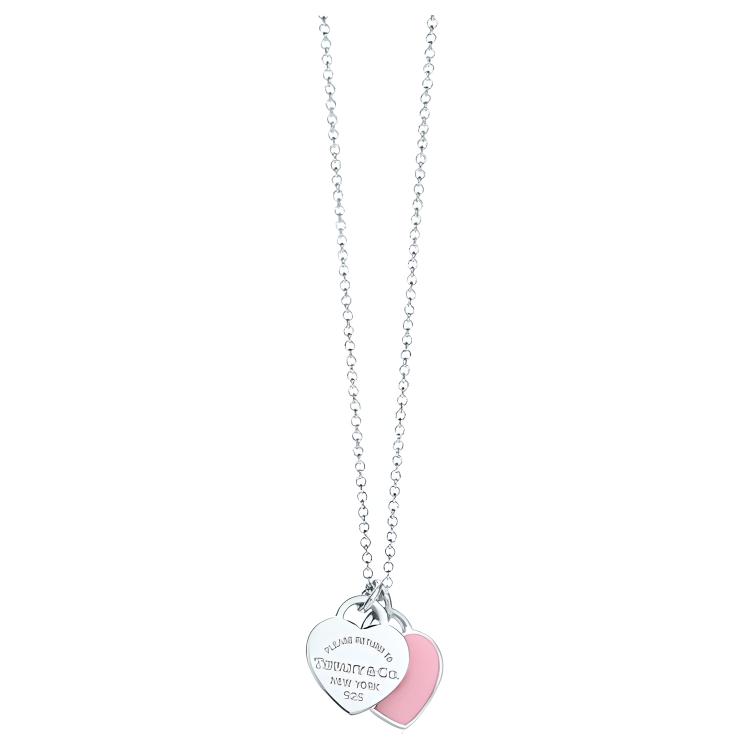 (Women) Tiffany & Co. Return to Tiffany Silver Enamel Heart Pendant Necklace for Women. 60014128