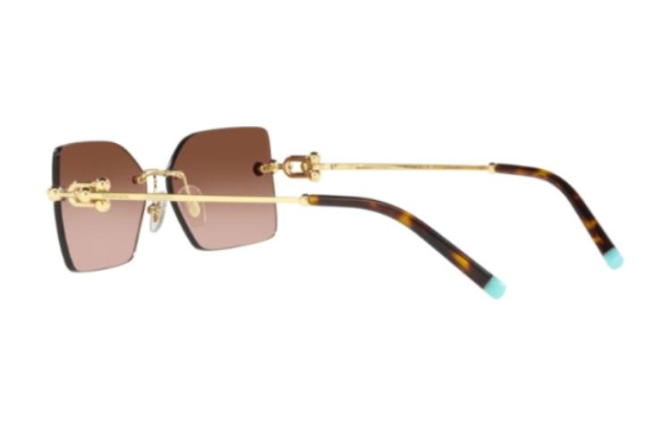 (Women) Tiffany & Co. Rimless Irregular Metal Gold Sunglasses for Women. TF308861773B 圖 7