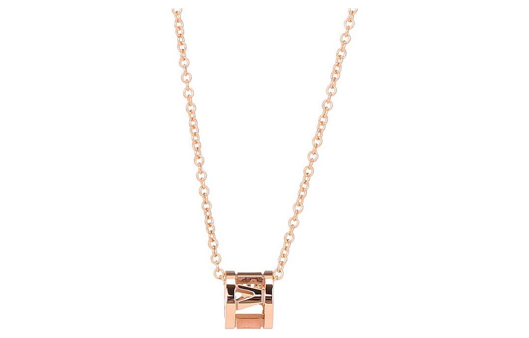 (Women) TIFFANY & CO. Roman Numerals Small 18K Rose Gold Necklace for Women. 32803059 圖 2
