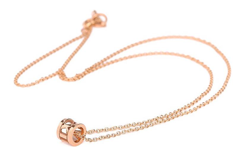 (Women) TIFFANY & CO. Roman Numerals Small 18K Rose Gold Necklace for Women. 32803059 圖 3