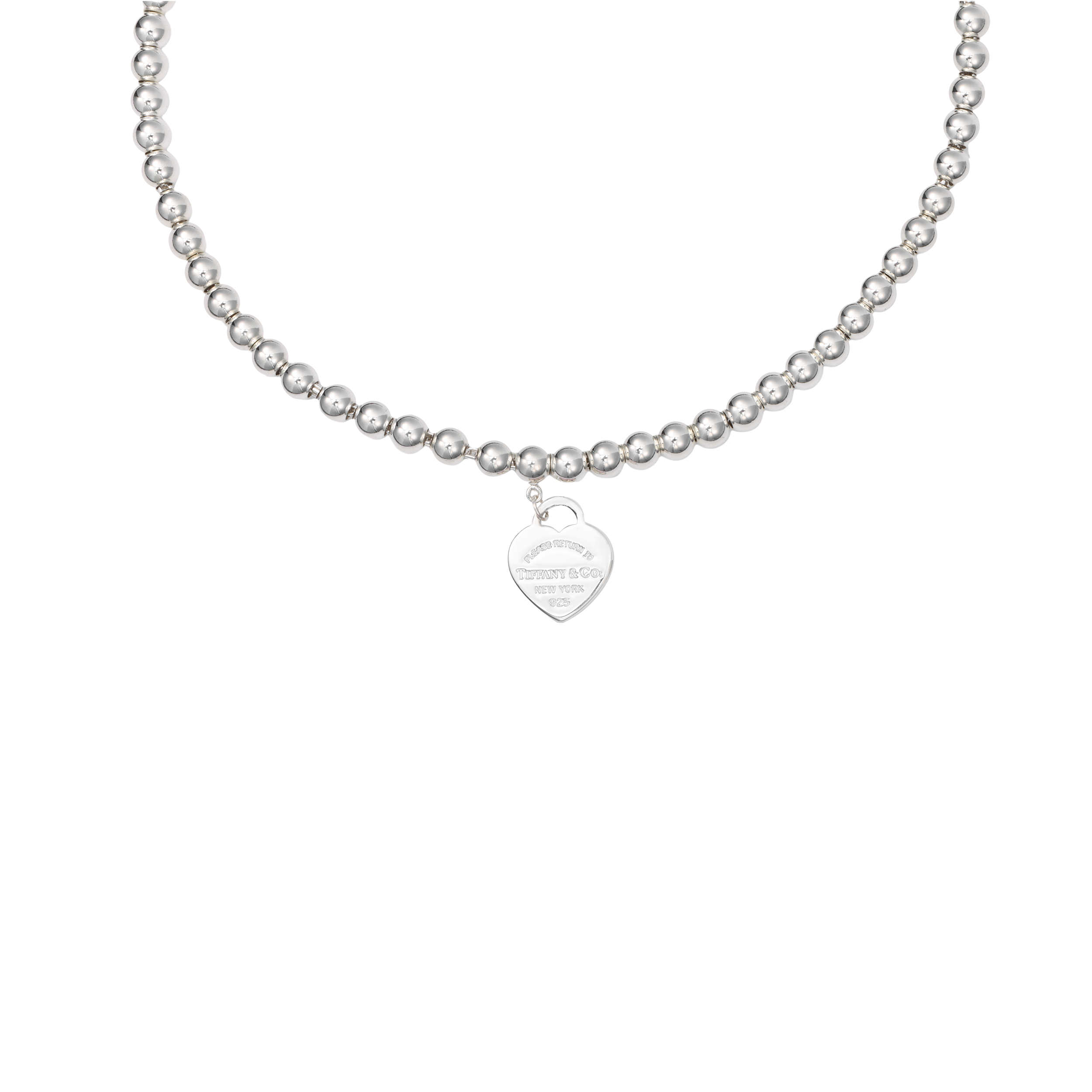 Shop (W) 蒂芙尼银手链，4毫米粉色搪瓷珠，925银女士款 30978811