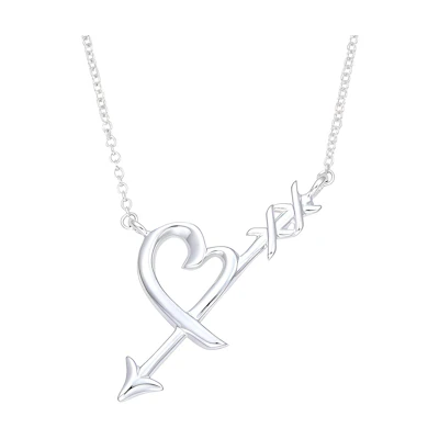 (Women) Tiffany & Co. Silver Heart Arrow Pendant Necklace for Women - 925 Silver. 36343206