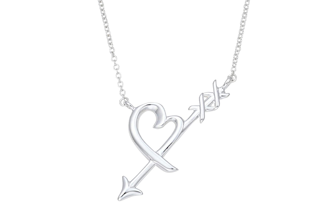 (Women) Tiffany & Co. Silver Heart Arrow Pendant Necklace for Women - 925 Silver. 36343206 圖 2
