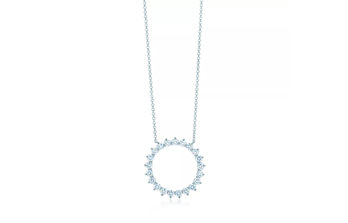 (Women) TIFFANY & CO. Silver Hollow Circle Pendant Necklace for Women. 60007189 圖 2