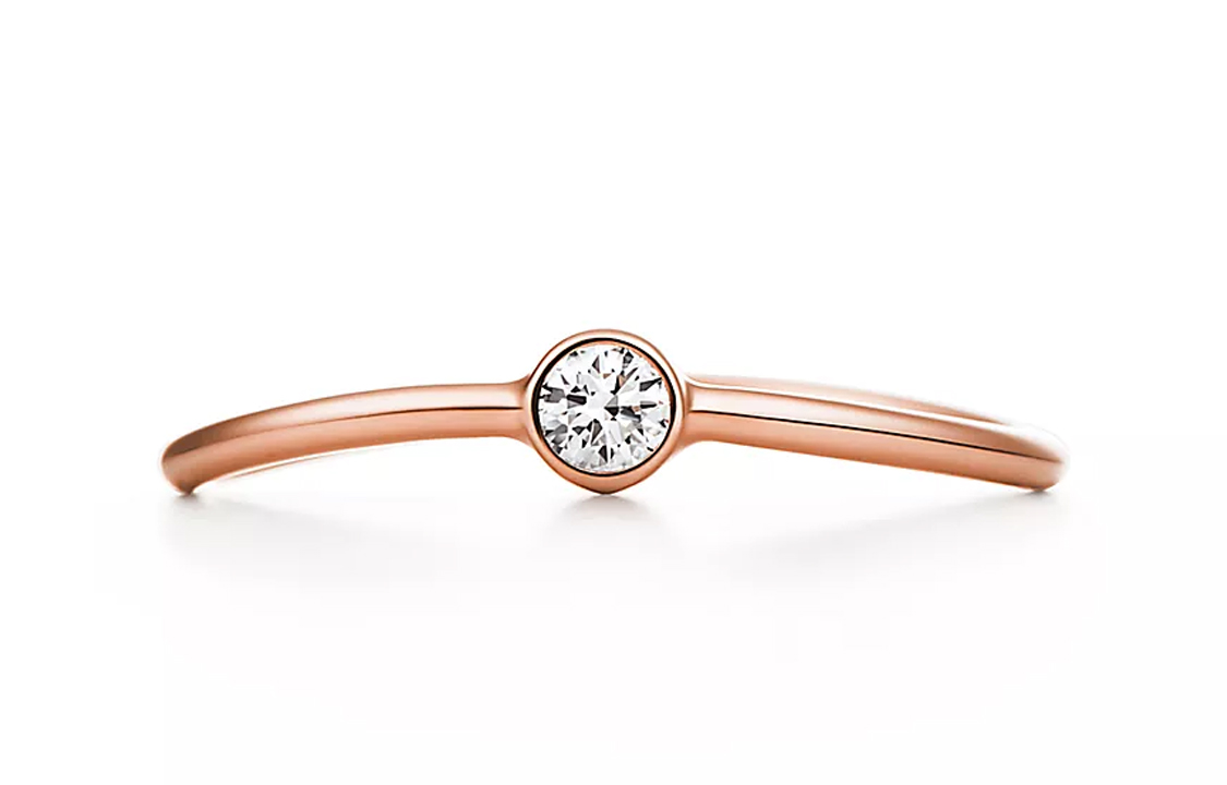 (Women) TIFFANY & CO. Simple 18K Rose Gold Diamond Ring for Women - Rose Gold. 60016977 圖 2
