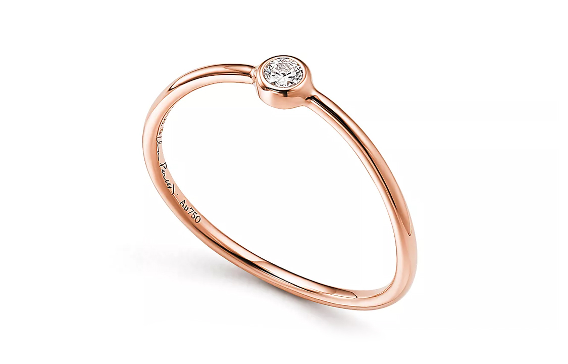 (Women) TIFFANY & CO. Simple 18K Rose Gold Diamond Ring for Women - Rose Gold. 60016977 圖 3