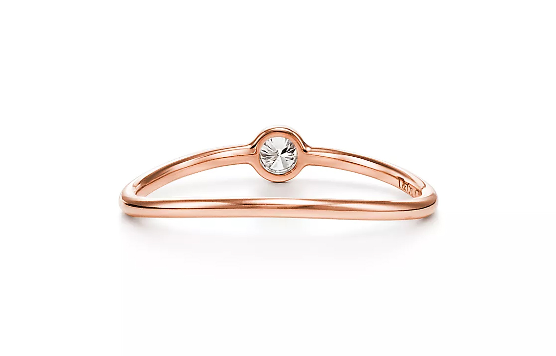 (Women) TIFFANY & CO. Simple 18K Rose Gold Diamond Ring for Women - Rose Gold. 60016977 圖 4