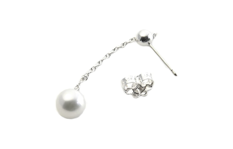 Lookbook (W) TIFFANY & CO. 簡約珍珠吊墜925純銀耳環 女士飾品 - 銀色 31153158