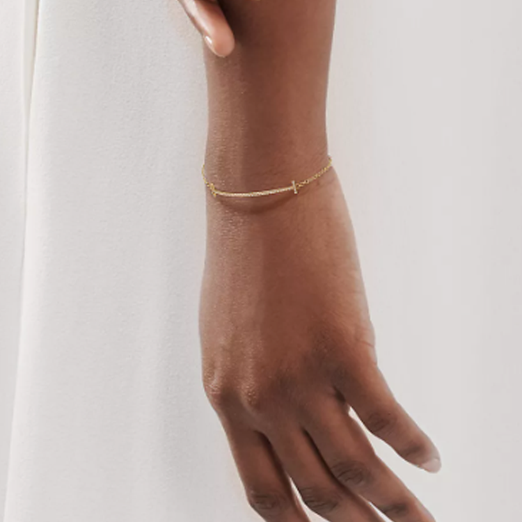 (Women) Tiffany & Co. Smile 18K Gold Diamond Bracelet for Women - Tiffany T Series. 60150751 圖 4