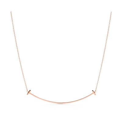 (Women) TIFFANY & CO. Smile 18K Rose Gold Necklace for Women - Rose Gold. 35189432,67513436,62617748