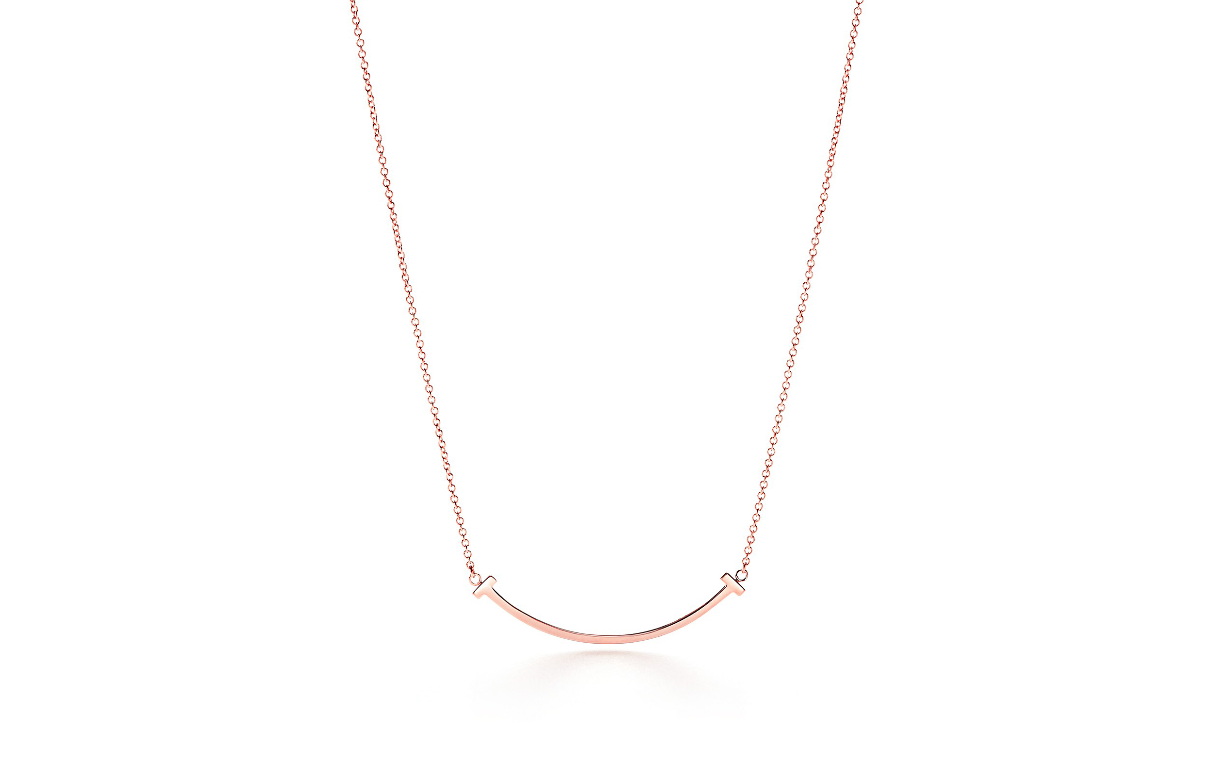 (Women) TIFFANY & CO. Smile 18K Rose Gold Necklace for Women - Rose Gold. 35189432,67513436,62617748 圖 2