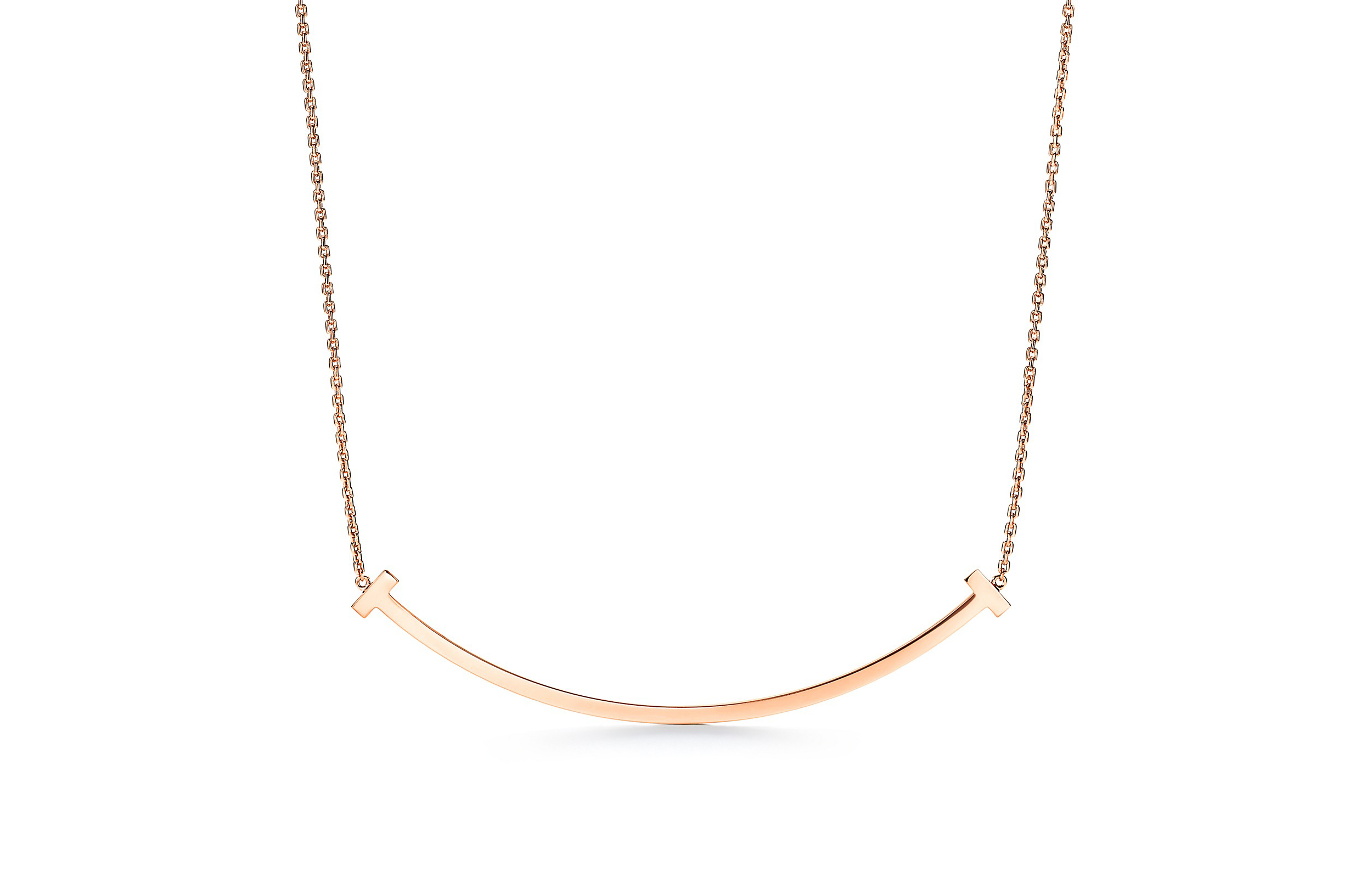 (Women) TIFFANY & CO. Smile 18K Rose Gold Necklace for Women - Rose Gold. 35189432,67513436,62617748 圖 4
