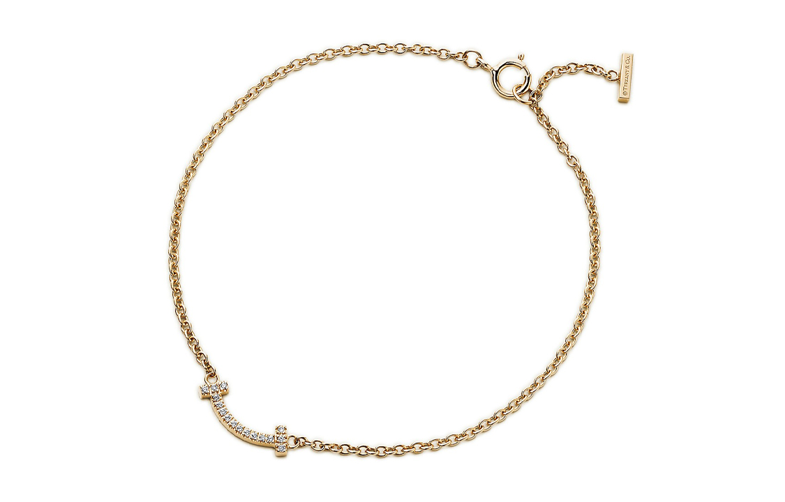 (Women) TIFFANY & CO. Smile Gold Diamond Bracelet for Women. GRP10597