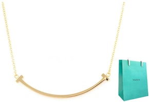 (Women) Tiffany & Co. Smiley Face Pendant 18K Gold Necklace for Women - Gold. 35189459 (Women) Tiffany & Co. Smiley Face Pendant 18K Gold Necklace for Women - Gold. 35189459
