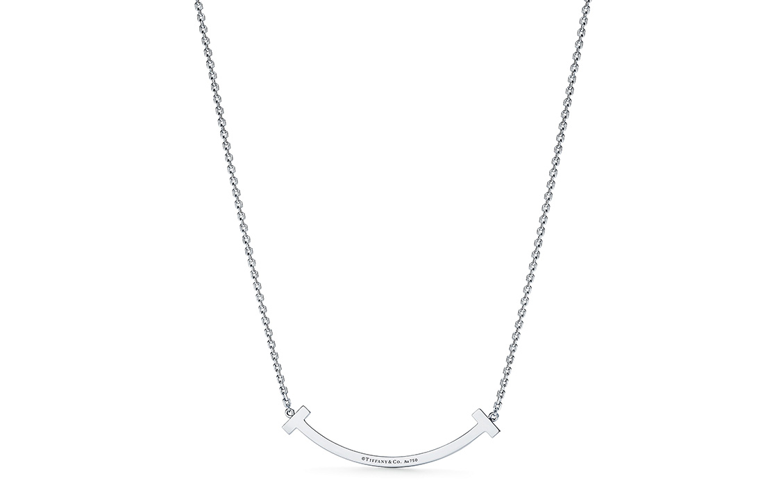 (Women) Tiffany & Co. T-Series 18K White Gold Diamond Smile Necklace Medium . 67513312 圖 3