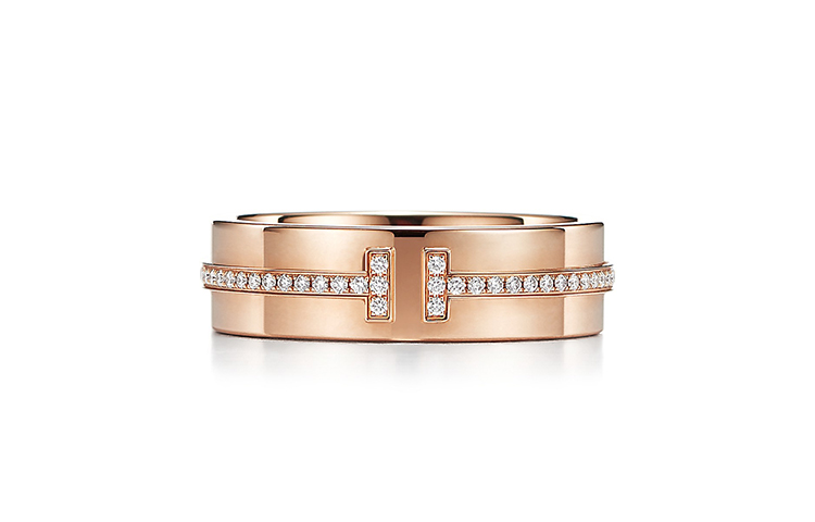 (Women) TIFFANY & CO. T-Series Diamond 18K Rose Gold Ring for Women. GRP09040 圖 2