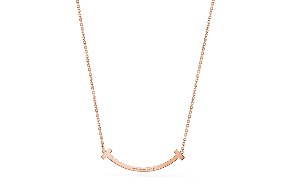 (Women) Tiffany & Co. T-Series Diamond Letter 18K Rose Gold Necklace for Women. 67513282 圖 3