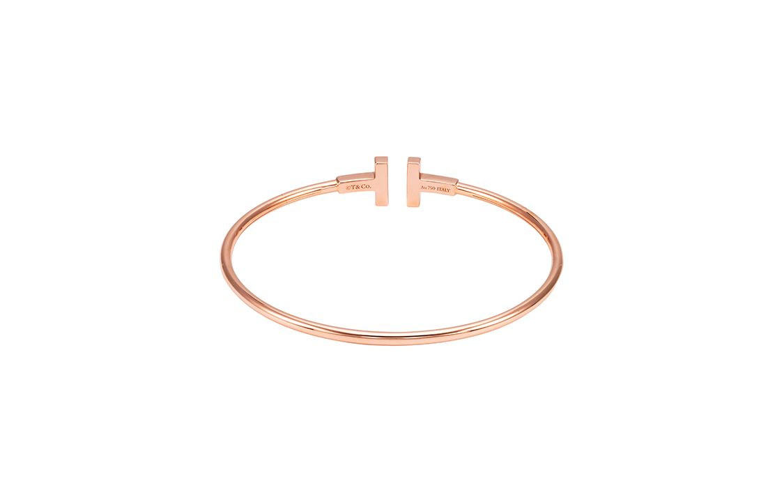 (Women) Tiffany & Co. T-Series Rose Gold Mother of Pearl Adjustable Open Bangle Bracelet GRP11102 圖 4