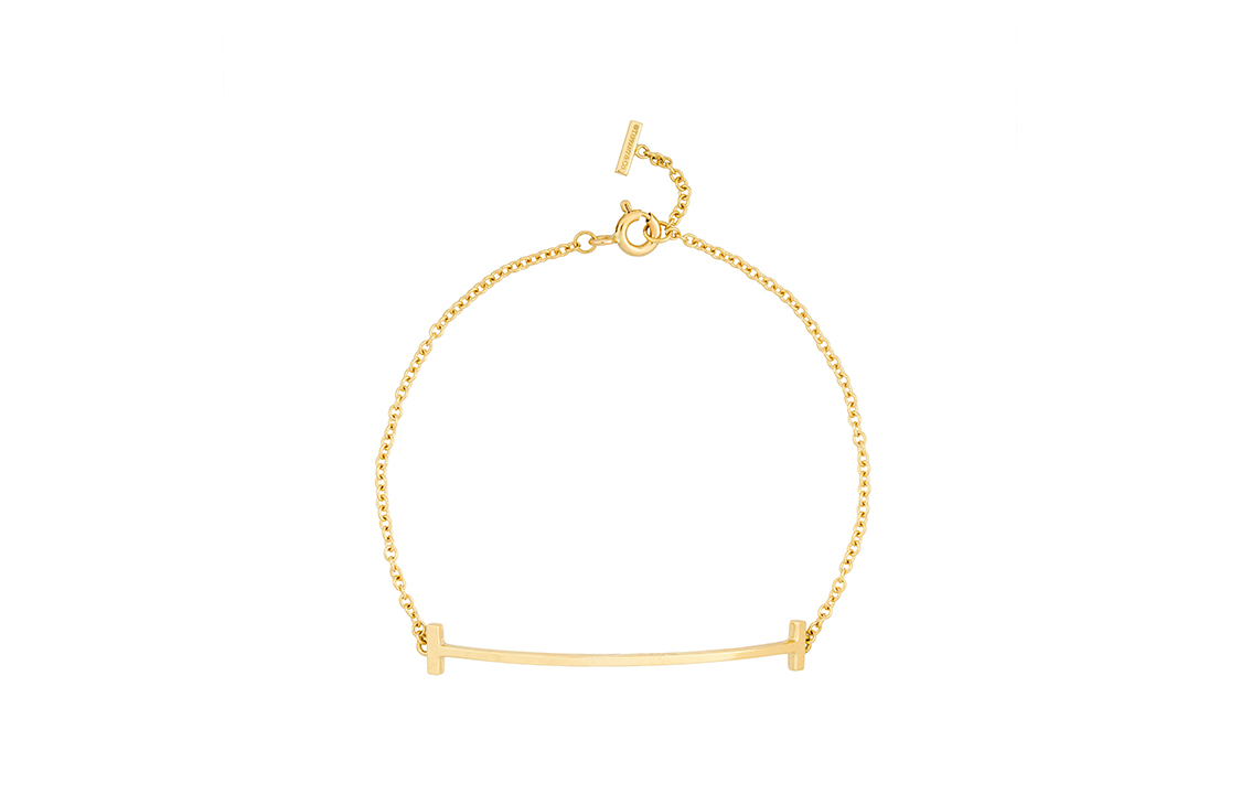 (Women) TIFFANY & CO. T-Series Smile 18K Gold Bracelet for Women. GRP09014