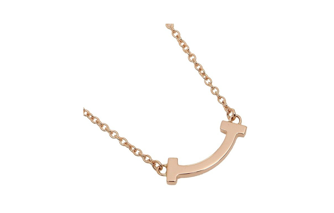 (Women) Tiffany & Co. T Mini Smile Necklace Rose Gold  Jewelry. 62617748 圖 2