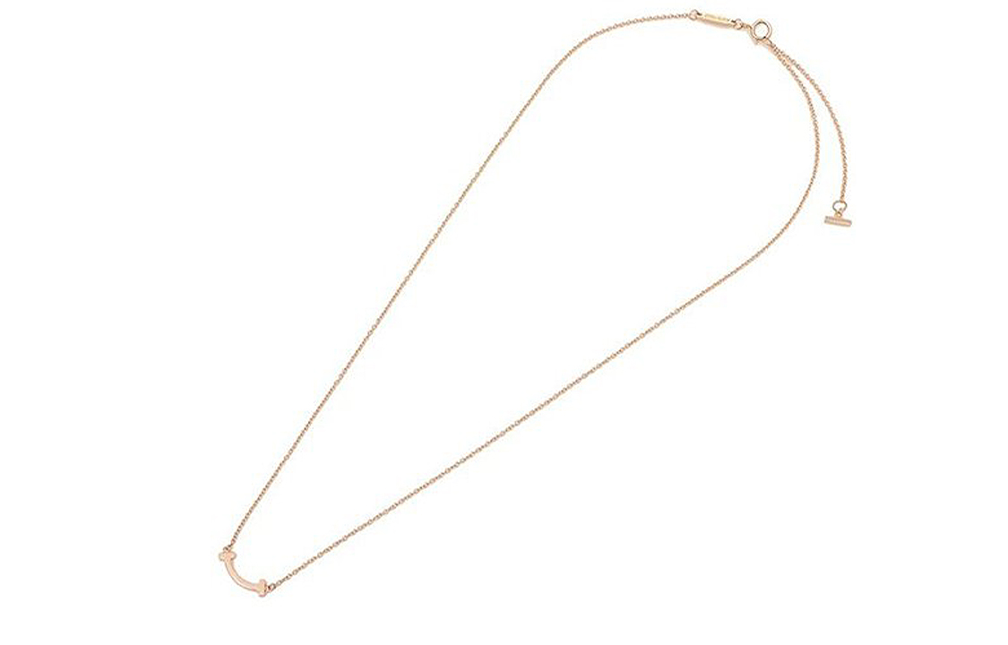 (Women) Tiffany & Co. T Mini Smile Necklace Rose Gold  Jewelry. 62617748 圖 3