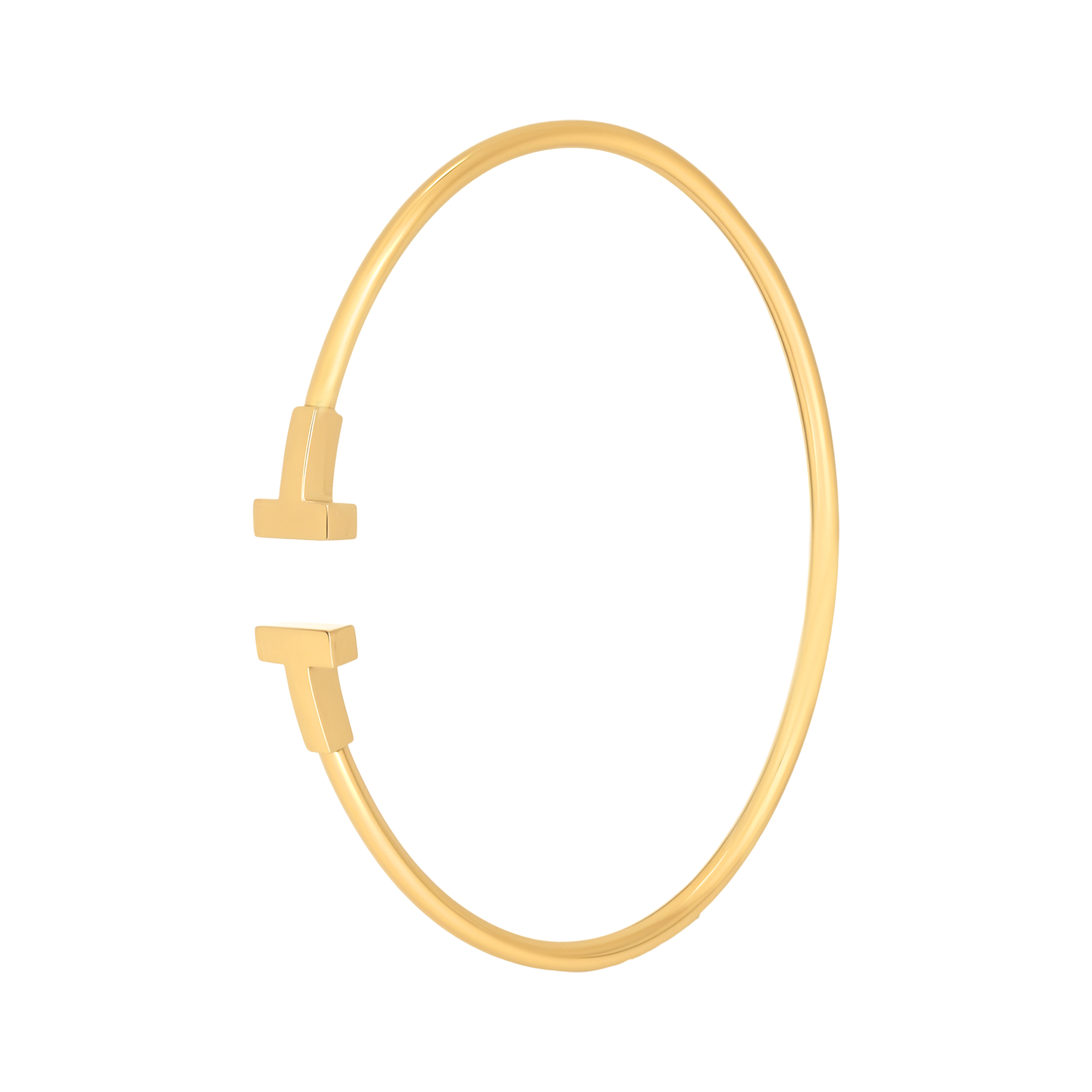 (Women) TIFFANY & CO. T Series 18K Gold Coil Bracelet for Women - Gold. GRP07790