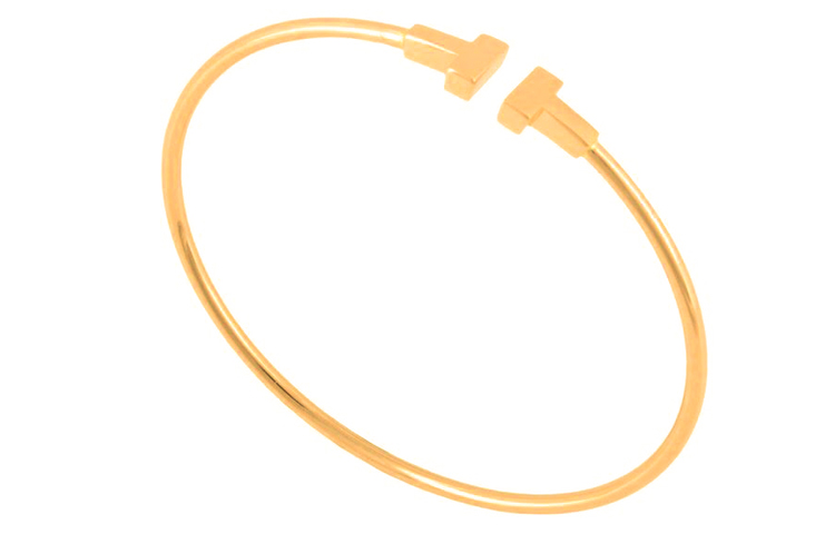 (Women) TIFFANY & CO. T Series 18K Gold Coil Bracelet for Women - Gold. GRP07790 圖 2