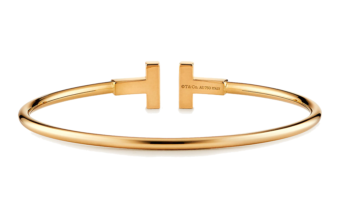 (Women) TIFFANY & CO. T Series 18K Gold Coil Bracelet for Women - Gold. GRP07790 圖 3