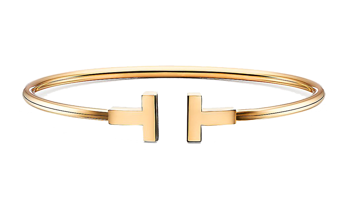 (Women) TIFFANY & CO. T Series 18K Gold Coil Bracelet for Women - Gold. GRP07790 圖 4