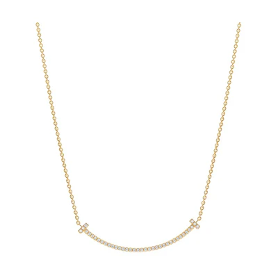 (Women) TIFFANY & CO. T Series 18K Gold Necklace for Women - Elegant & Stylish. GRP10548