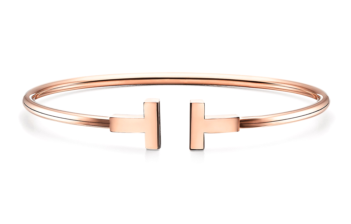 (Women) Tiffany & Co. T Series 18K Rose Gold Coil Bracelet for Women. GRP07789