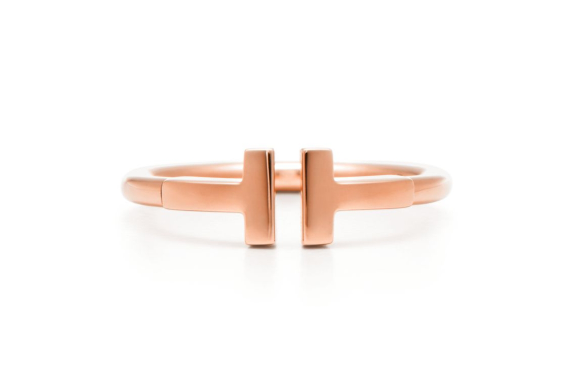 Order (W) Tiffany & Co. T 系列 18K 玫瑰金螺旋戒指 女款. GRP07781