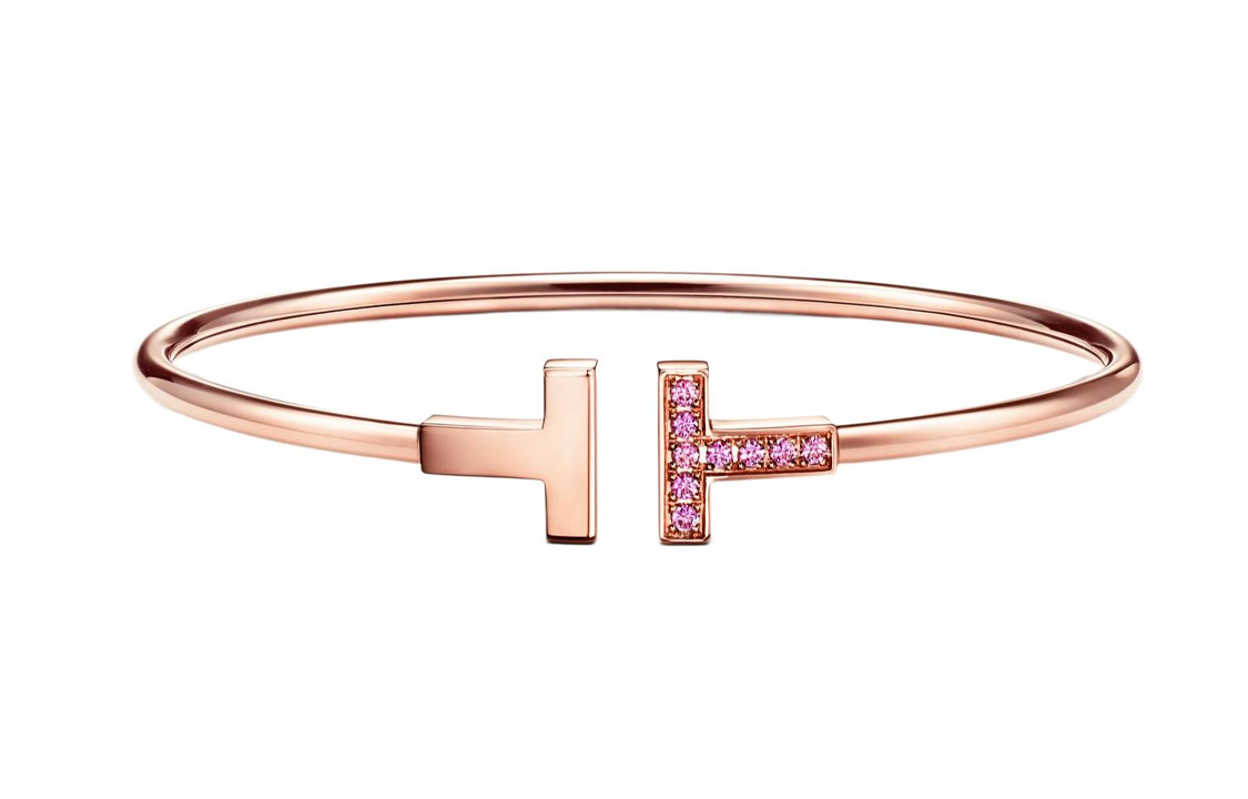 (Women) TIFFANY & CO. T Series 18K Rose Gold Diamond Adjustable Bracelet for Women. GRP12265 圖 2