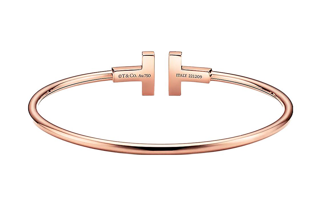(Women) TIFFANY & CO. T Series 18K Rose Gold Diamond Adjustable Bracelet for Women. GRP12265 圖 3