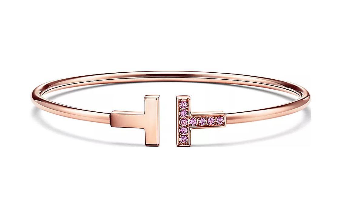 (Women) TIFFANY & CO. T Series 18k Rose Gold Fashion Bracelet for Women - Rose Gold. 73009537
