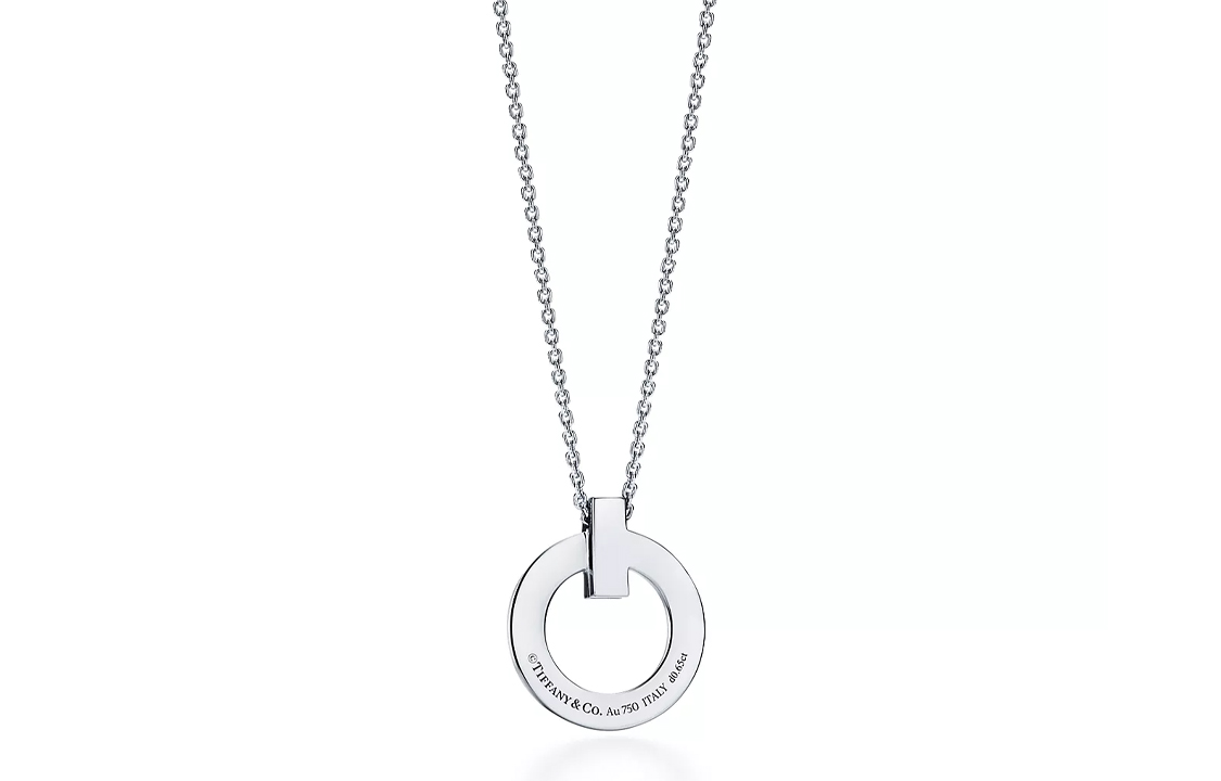 (Women) TIFFANY & CO. T Series 18K White Gold Necklace for Women - Trendy & Stylish 68172241 圖 3
