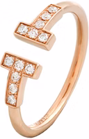 (Women) TIFFANY & CO. T Series Adjustable 18K Rose Gold Diamond Ring for Women. GRP07761 (Women) TIFFANY & CO. T Series Adjustable 18K Rose Gold Diamond Ring for Women. GRP07761