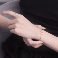 Details for (Women) TIFFANY & CO. T Series Adjustable 18K Rose Gold Diamond Ring for Women. GRP07761