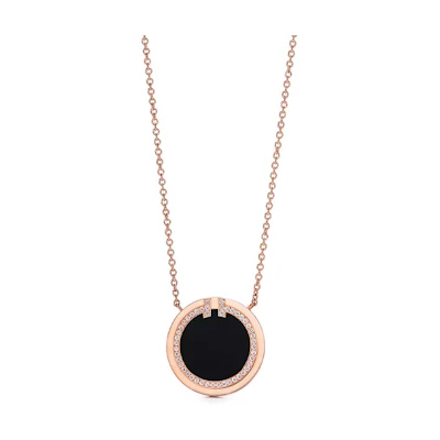 (Women) Tiffany & Co. T Series Classic 18k Rose Gold Necklace for Women. 64026992