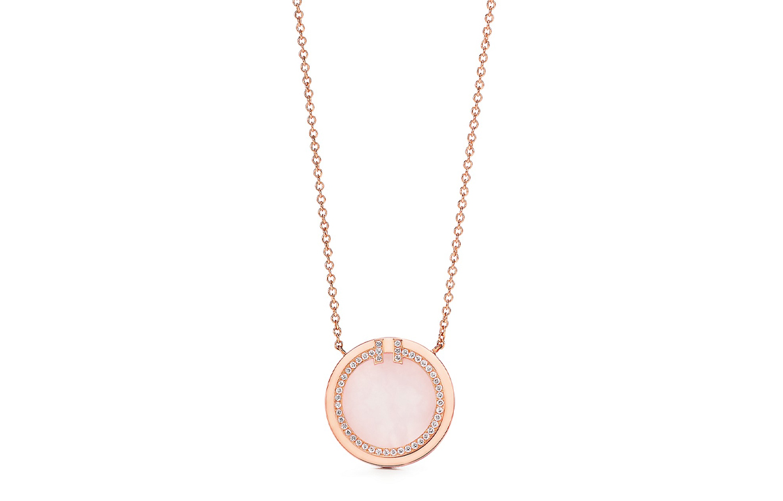 (Women) TIFFANY & CO. T Series Diamond Opal 18K Rose Gold Necklace for Women. 64027115 圖 2